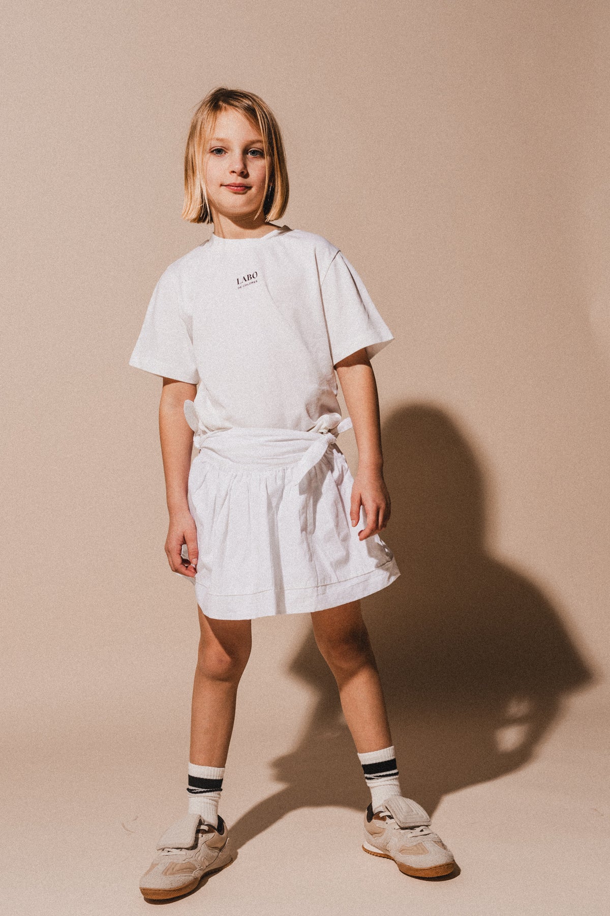 Labo de Colores rokje meisje Clara met kant White wit (valt groot)