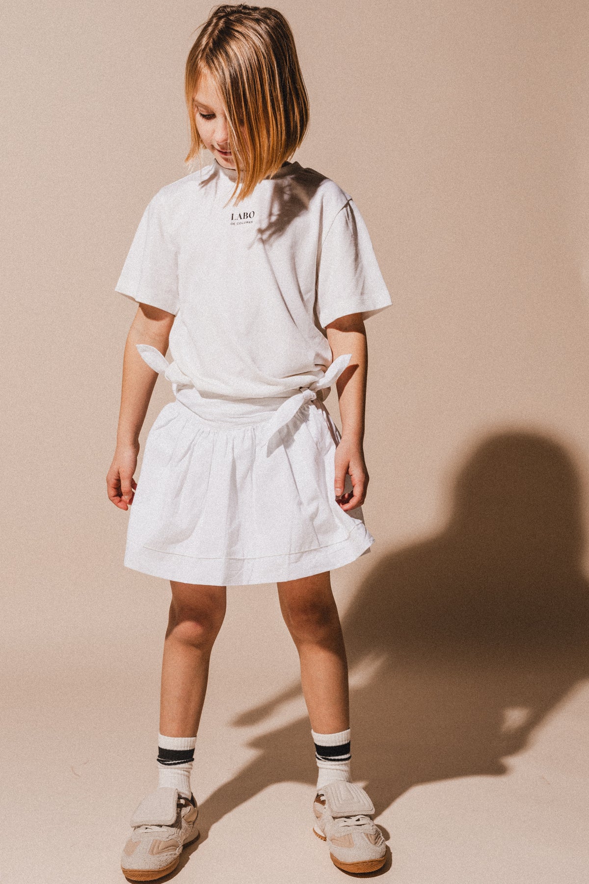 Labo de Colores rokje meisje Clara met kant White wit (valt groot)