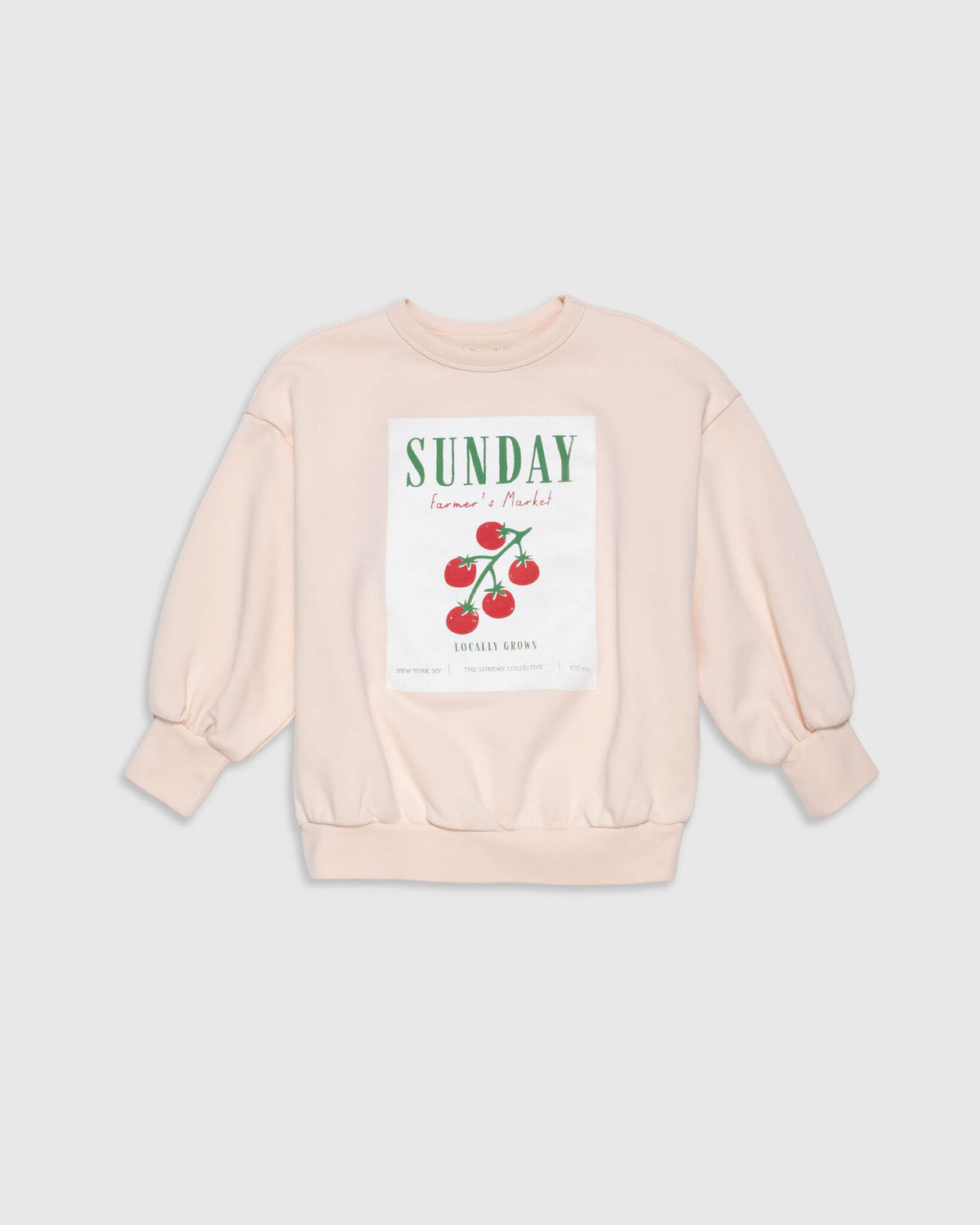 The Sunday Collective sweatshirt meisje Organic Weekend Sweatshirt Peach perzik