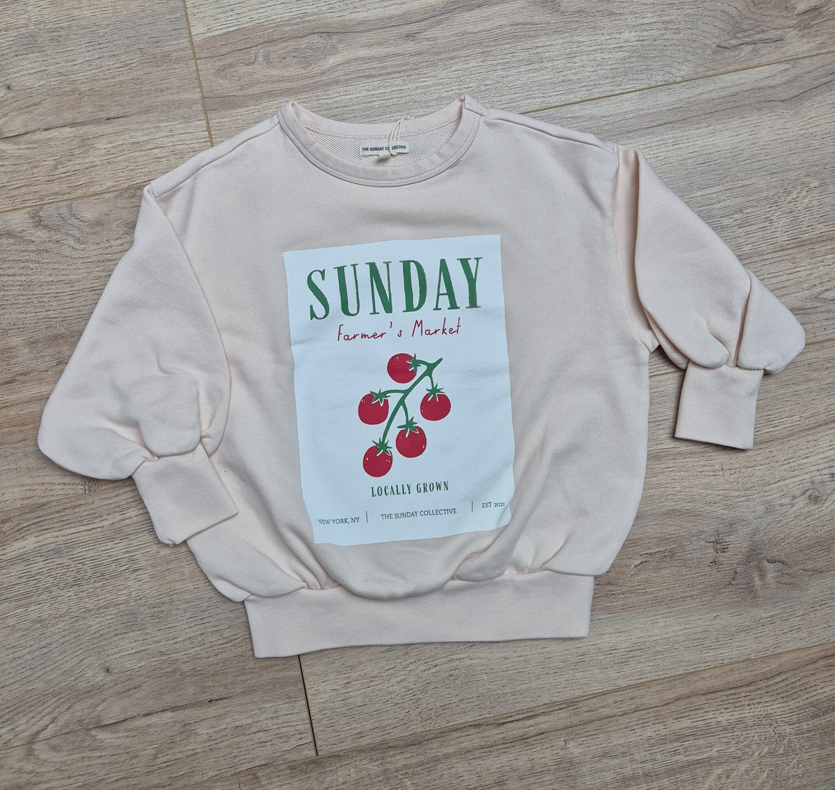 The Sunday Collective sweatshirt meisje Organic Weekend Sweatshirt Peach perzik