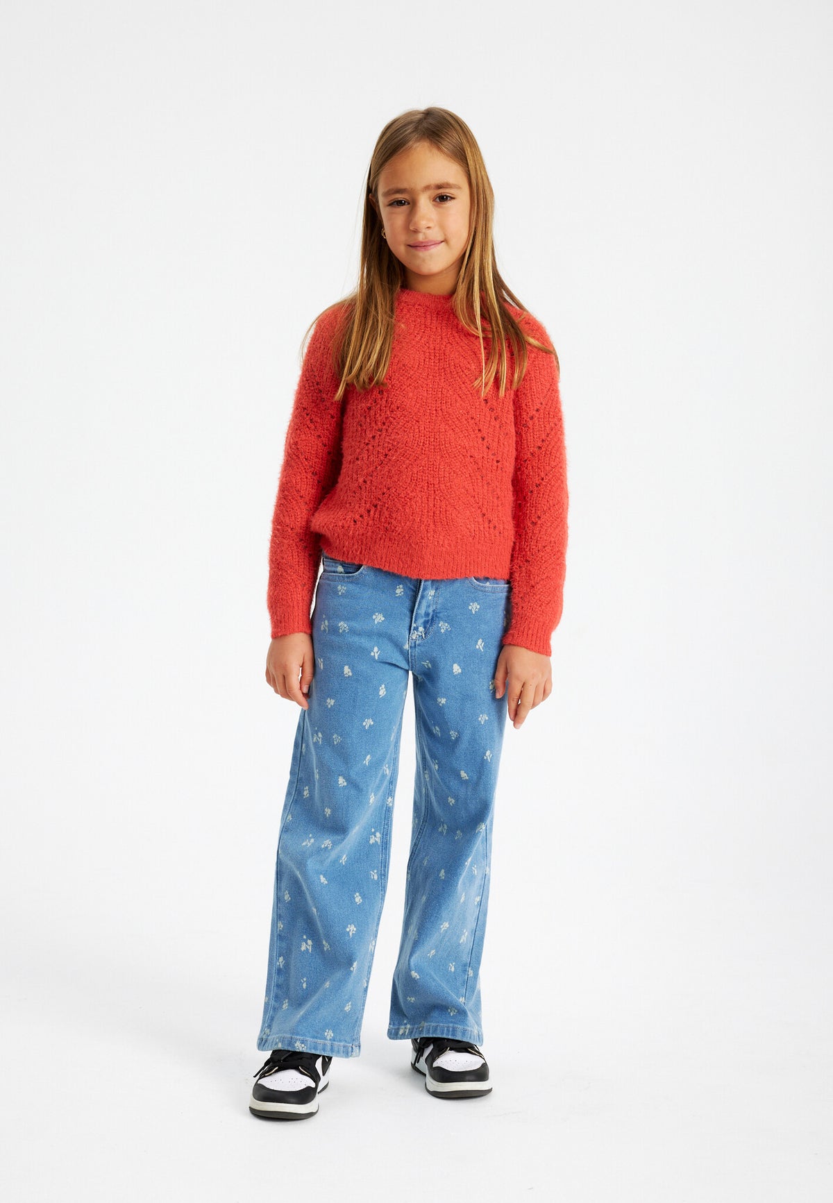 The New trui kind Diva Knit Pullover Chrysanthemum (rood)