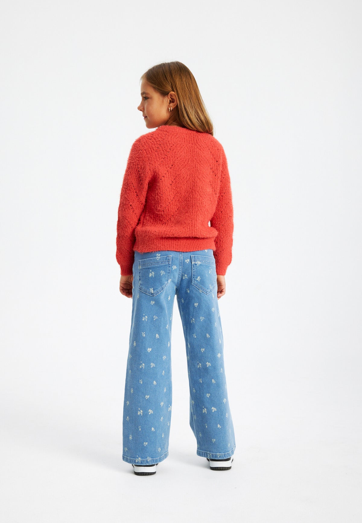 The New trui kind Diva Knit Pullover Chrysanthemum (rood)