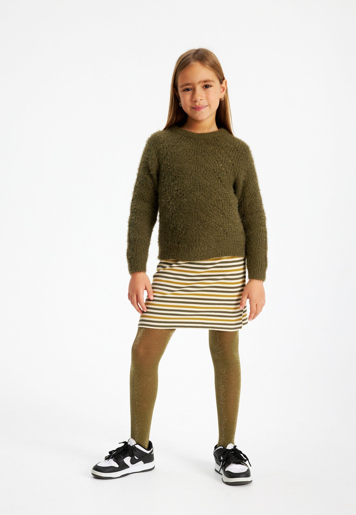 The New trui kind Diva Knit Pullover Ivy Green (groen)