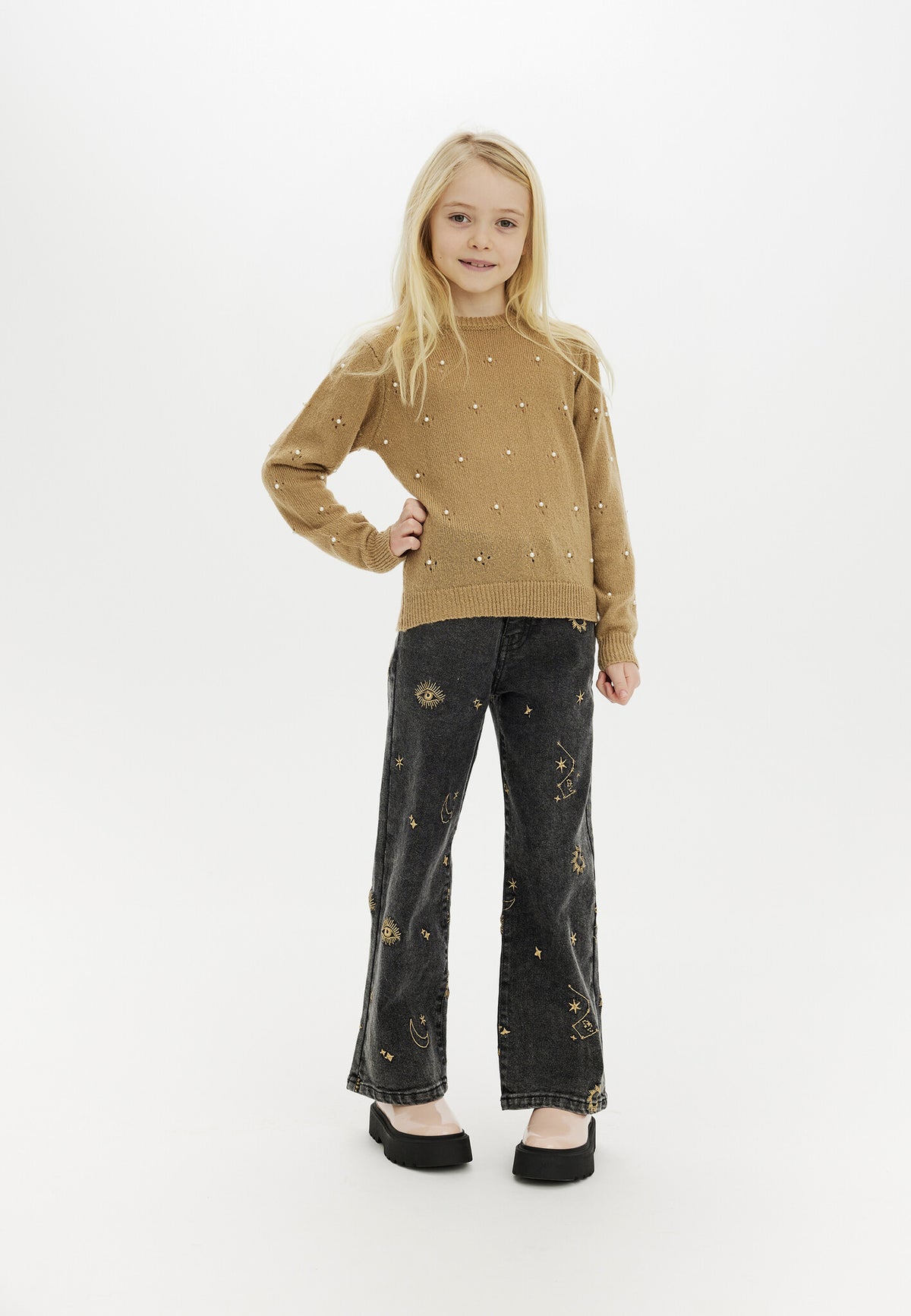The New trui kind Michelle Knit Pullover Tannin (bruin)
