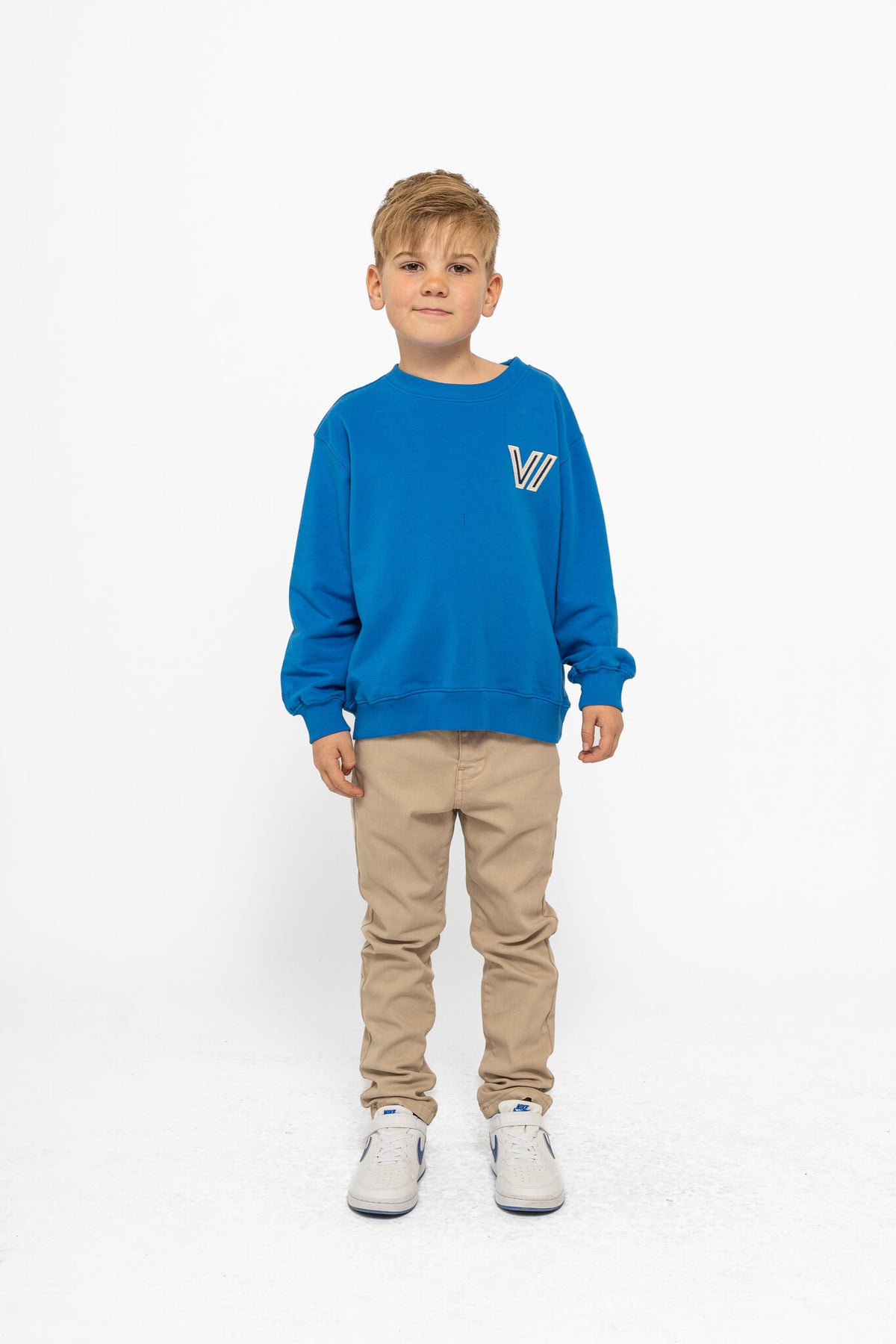 The New broek kind Villads Pants Feather Grey (lichtgrijs)