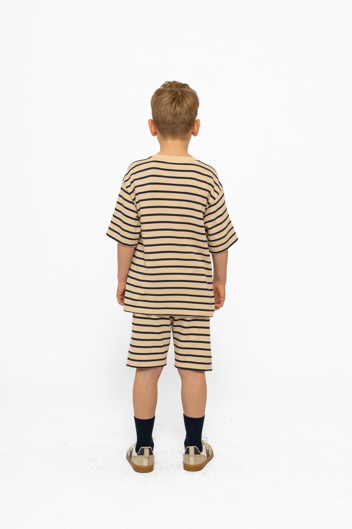 The New shirt kind Nero OS S/S Tee Mood Indigo Striped (donkerblauw gestreept)