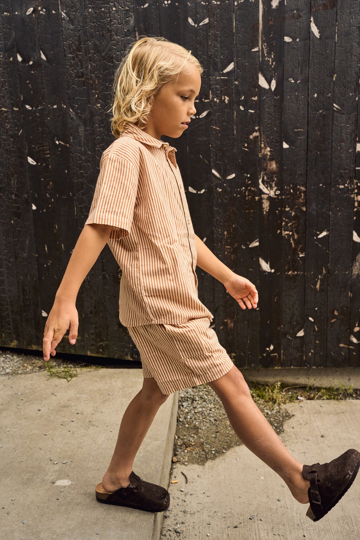 The New korte broek kind Ollie Short (gestreept)