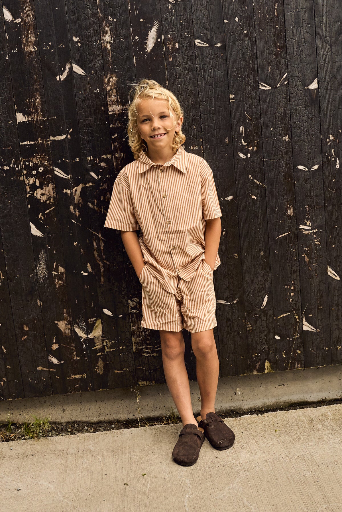 The New korte broek kind Ollie Short (gestreept)