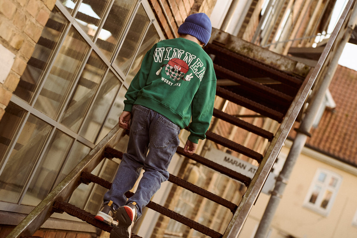 The New sweatshirt kind Paul Sweatshirt Alpine Green (groen)