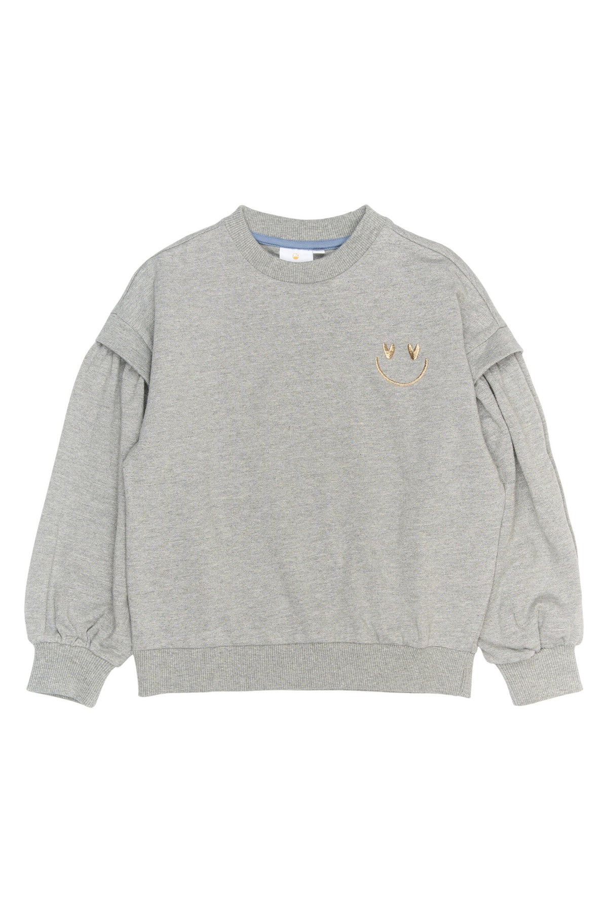 The New sweatshirt kind Renata Glitter Light Grey Melange (lichtgrijs gemêleerd)