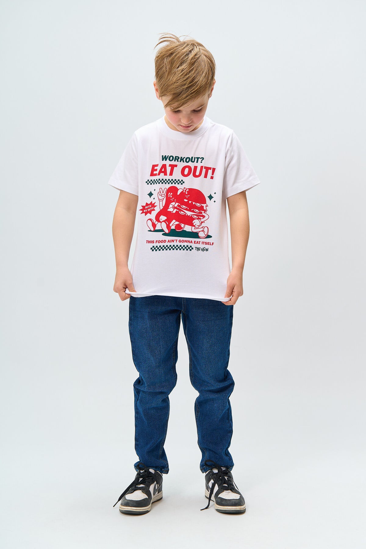 The New shirt kind Roger S/S Tee Bright White (wit)