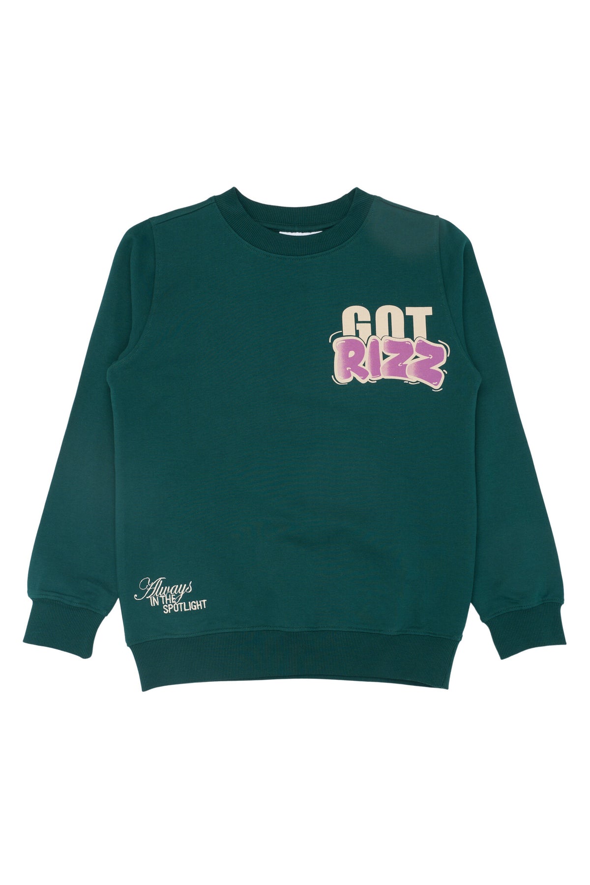 The New sweatshirt kind Reg Deep Teal (donkergroen)