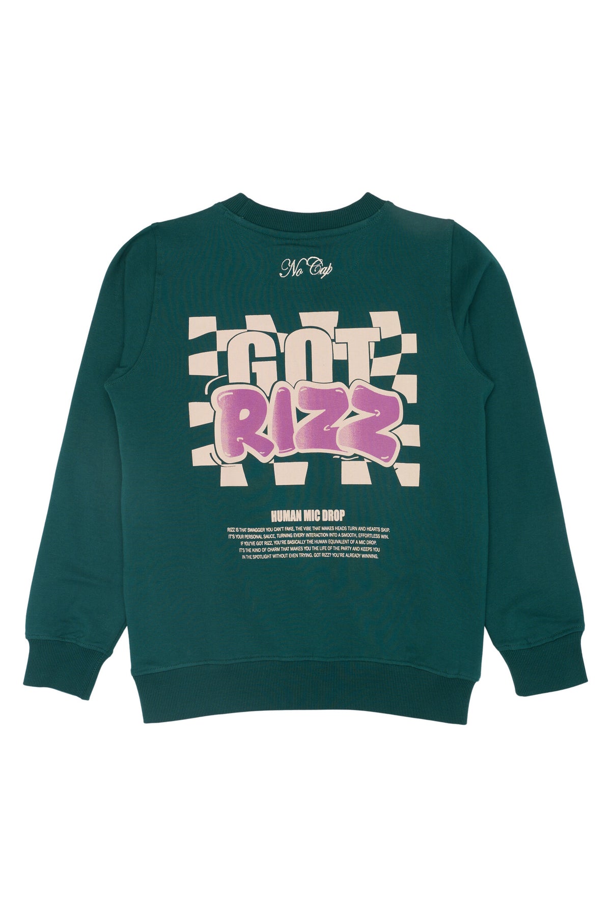 The New sweatshirt kind Reg Deep Teal (donkergroen)