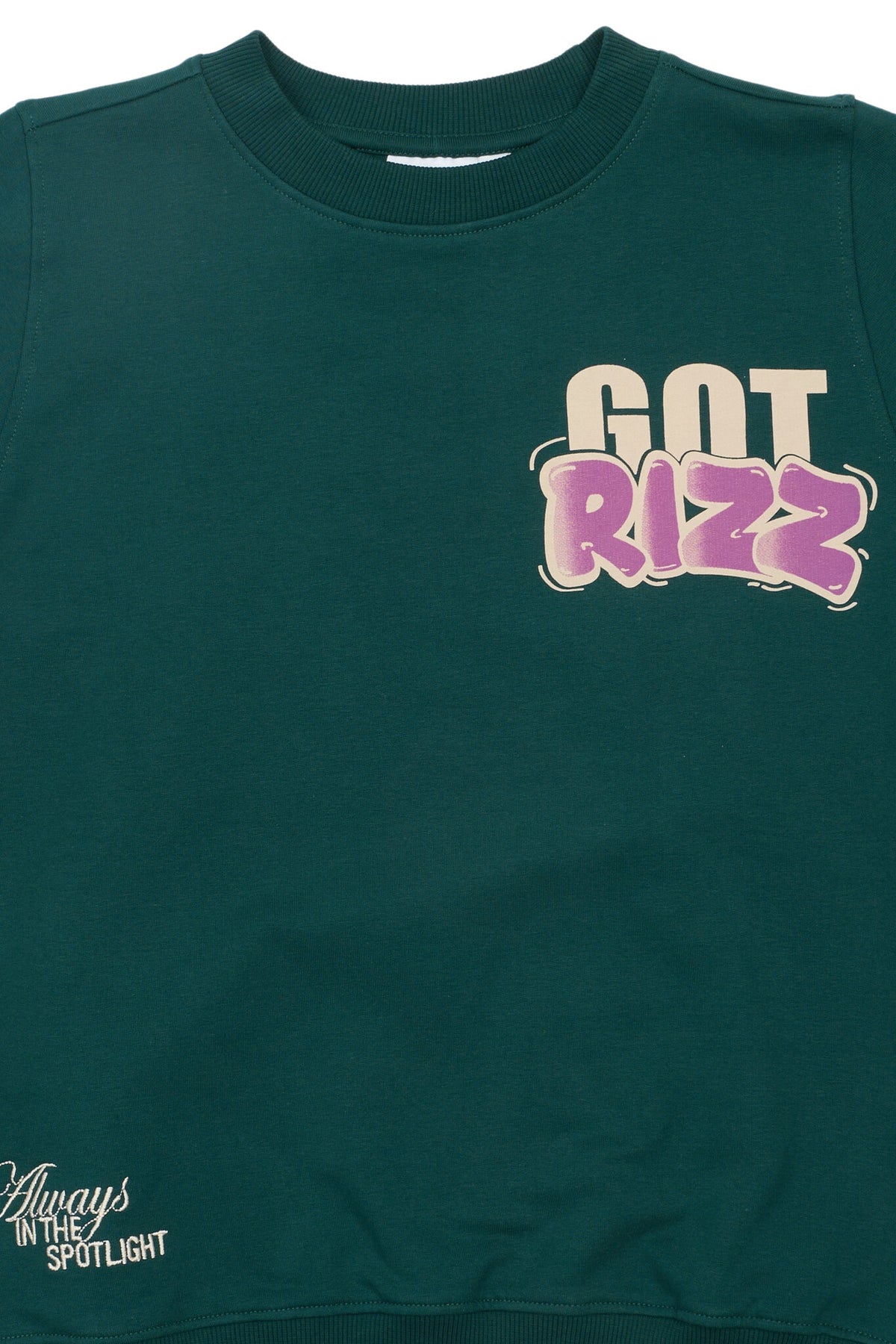The New sweatshirt kind Reg Deep Teal (donkergroen)