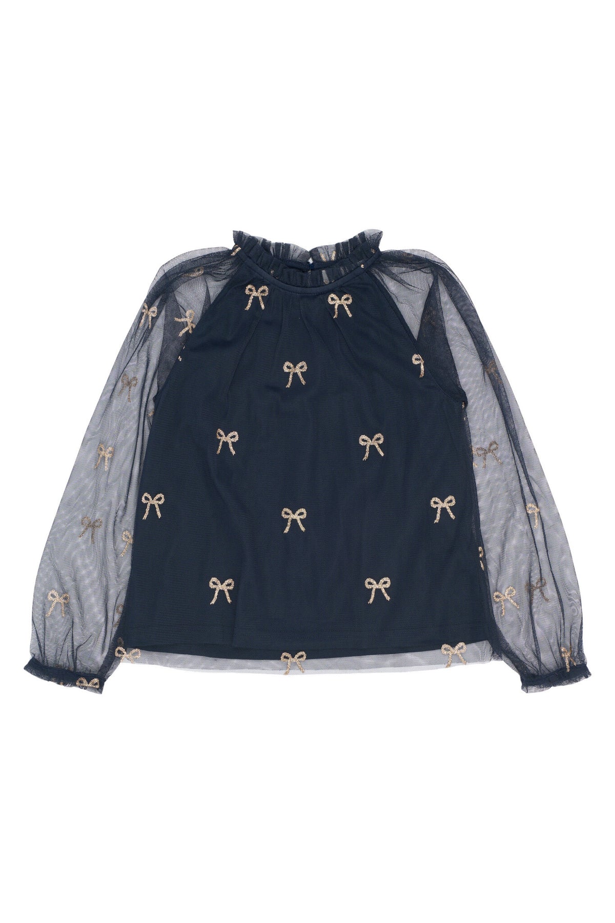 The New blouse kind Rudelle L/S Top Navy Blazer AOP (donkerblauw met print)