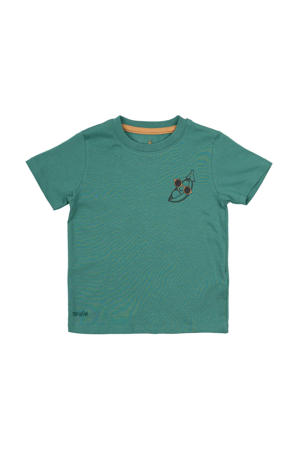 The New shirt kind Newel S/S Tee Bottle Green (groen)