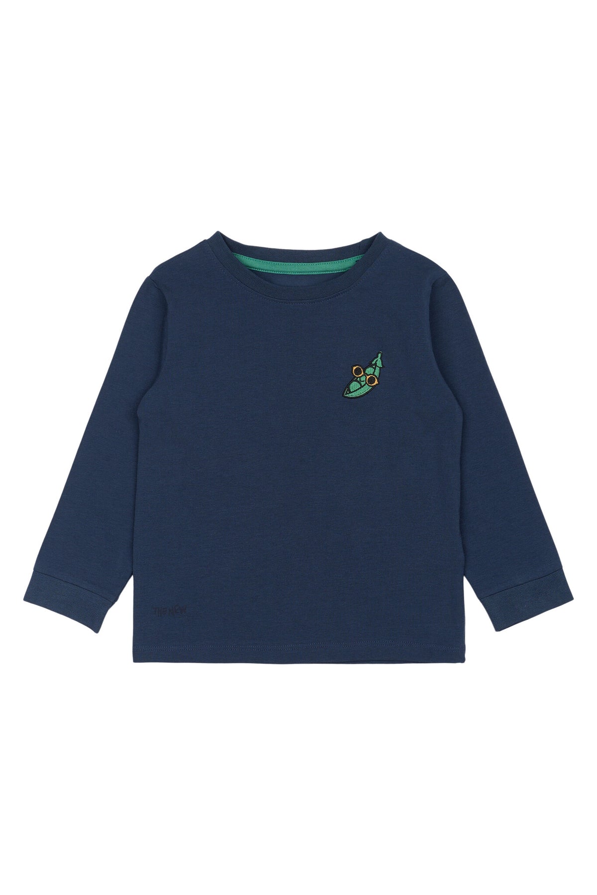 The New shirt kind Nis L/S Tee Mood Indigo (donkerblauw)