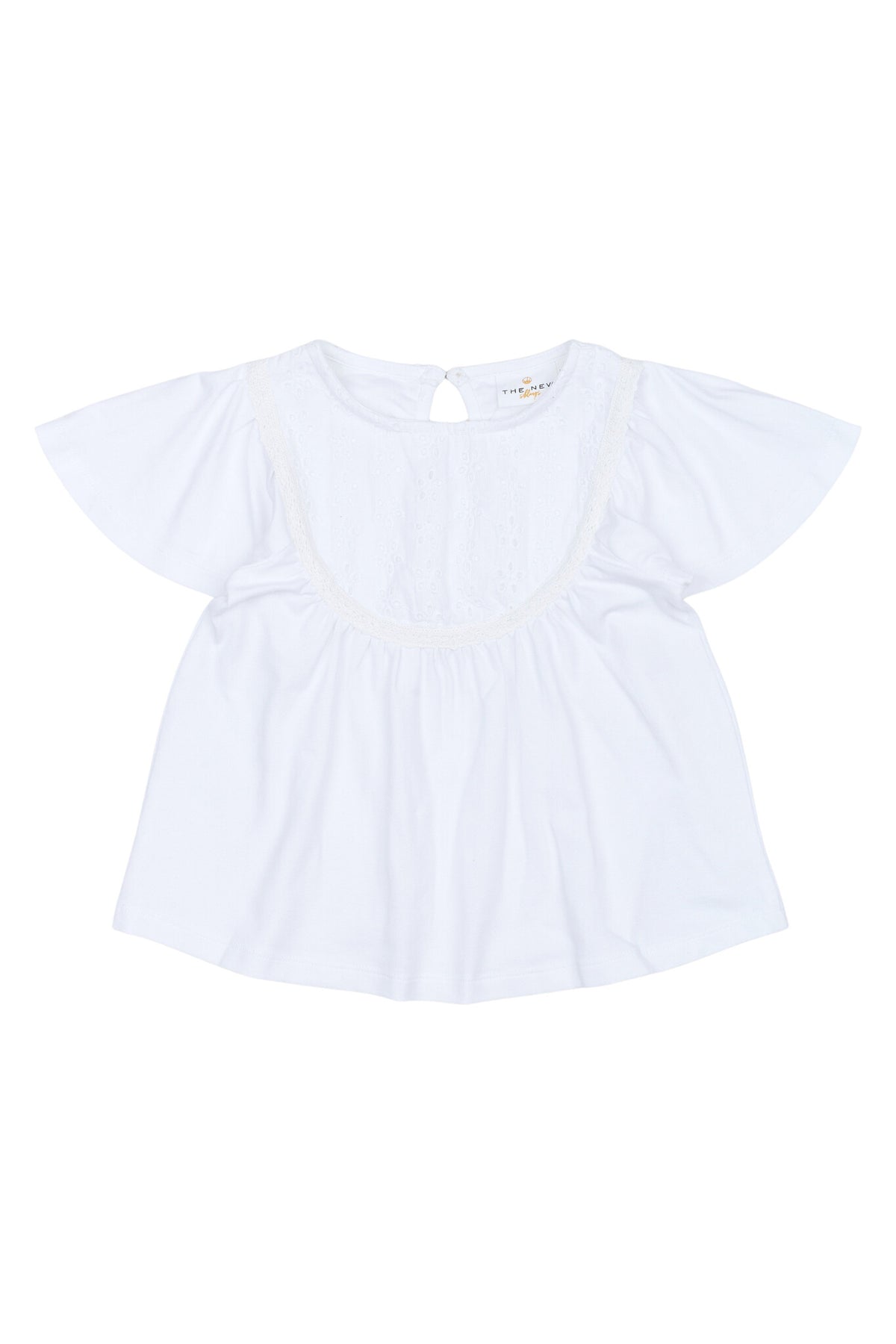 The New top kind Novalie S/S Top White Swan (wit)