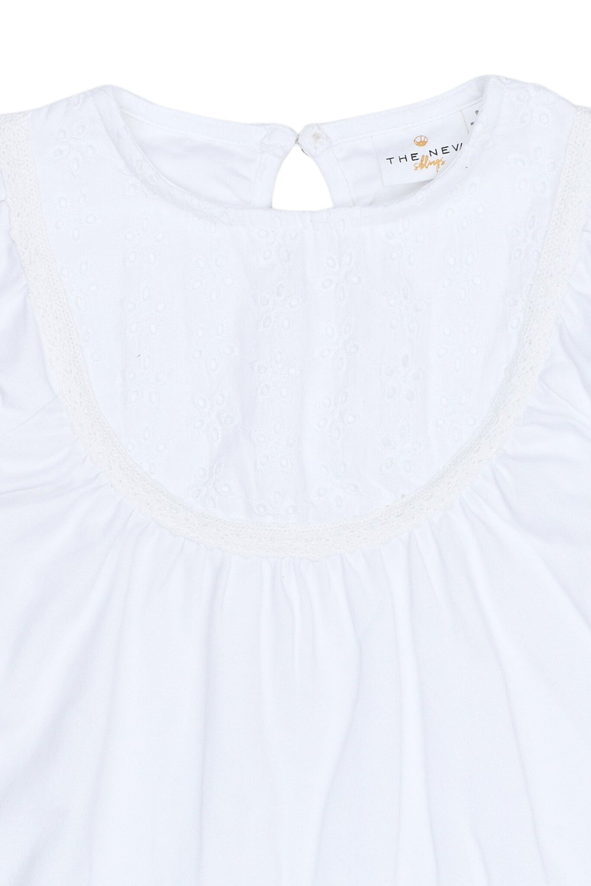 The New top kind Novalie S/S Top White Swan (wit)