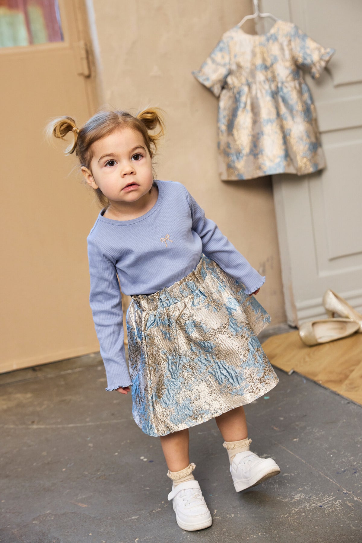 The New shirt kind Rianna Rib Tee lange mouw