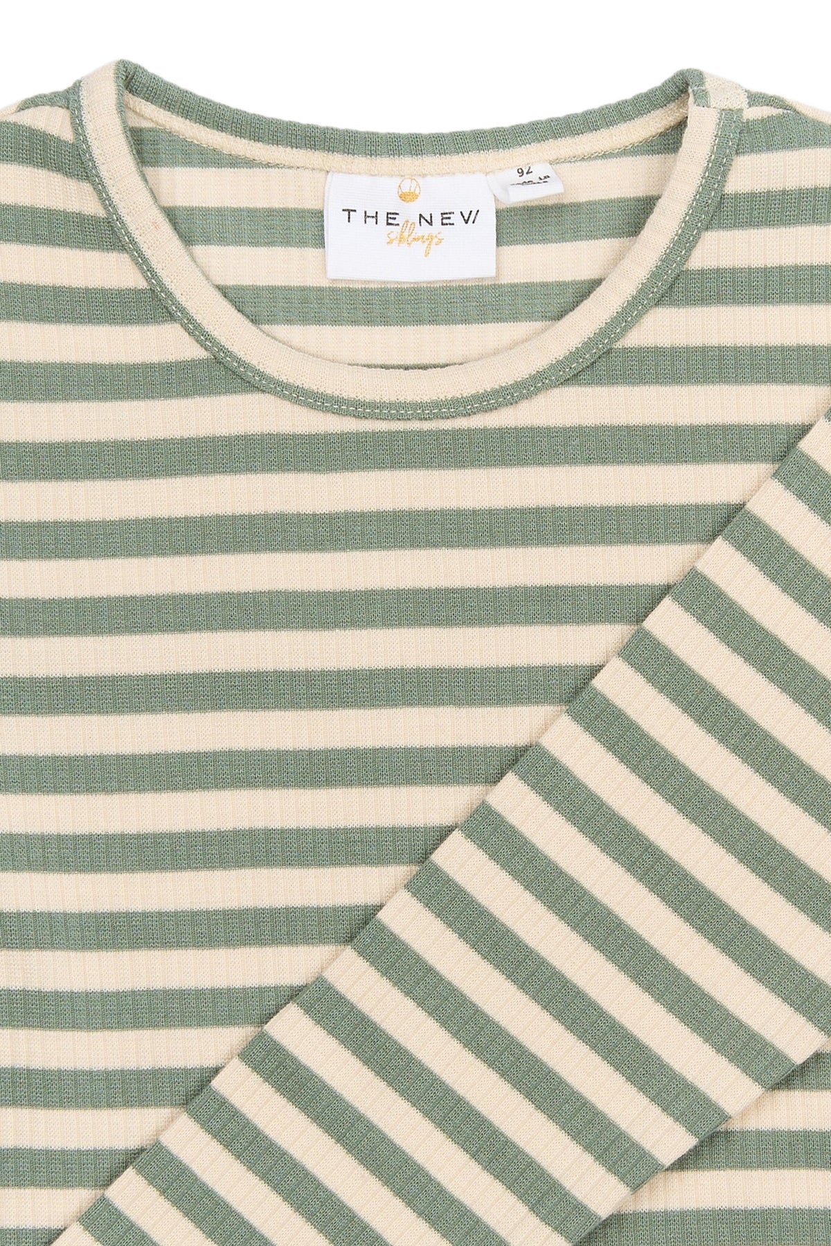 The New shirt kind Fro L/S Rib Tee Lily Pad Striped (gestreept)